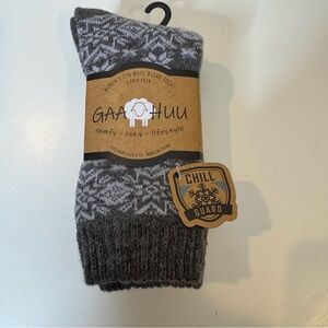 GaaHuu Women's 25% Wool Blend Socks 2-pair pack size 6-10